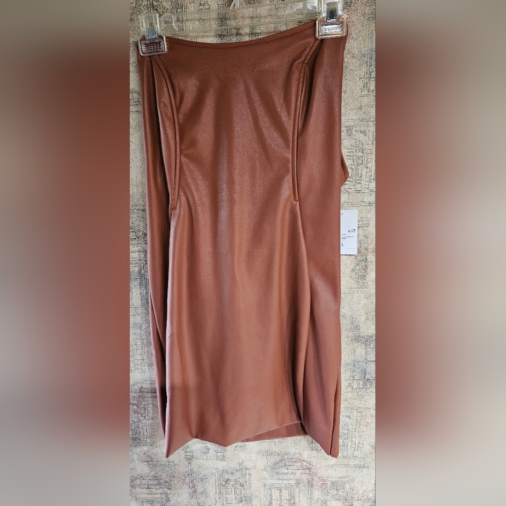 Strapless mini dress